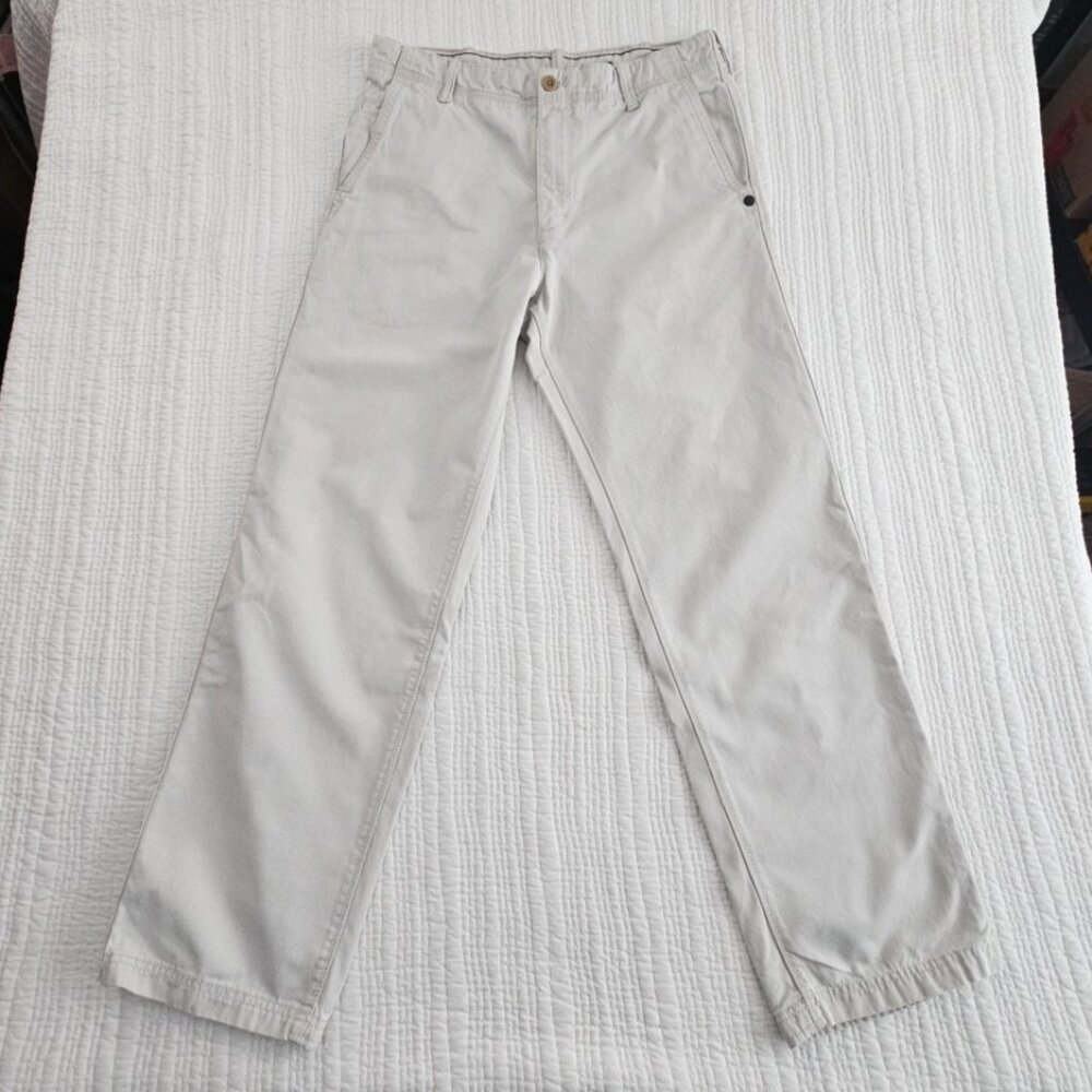Timberland Chino Pants Men's 34x32 Tan Durable‎ Straight Leg Relaxed 100% Cotton